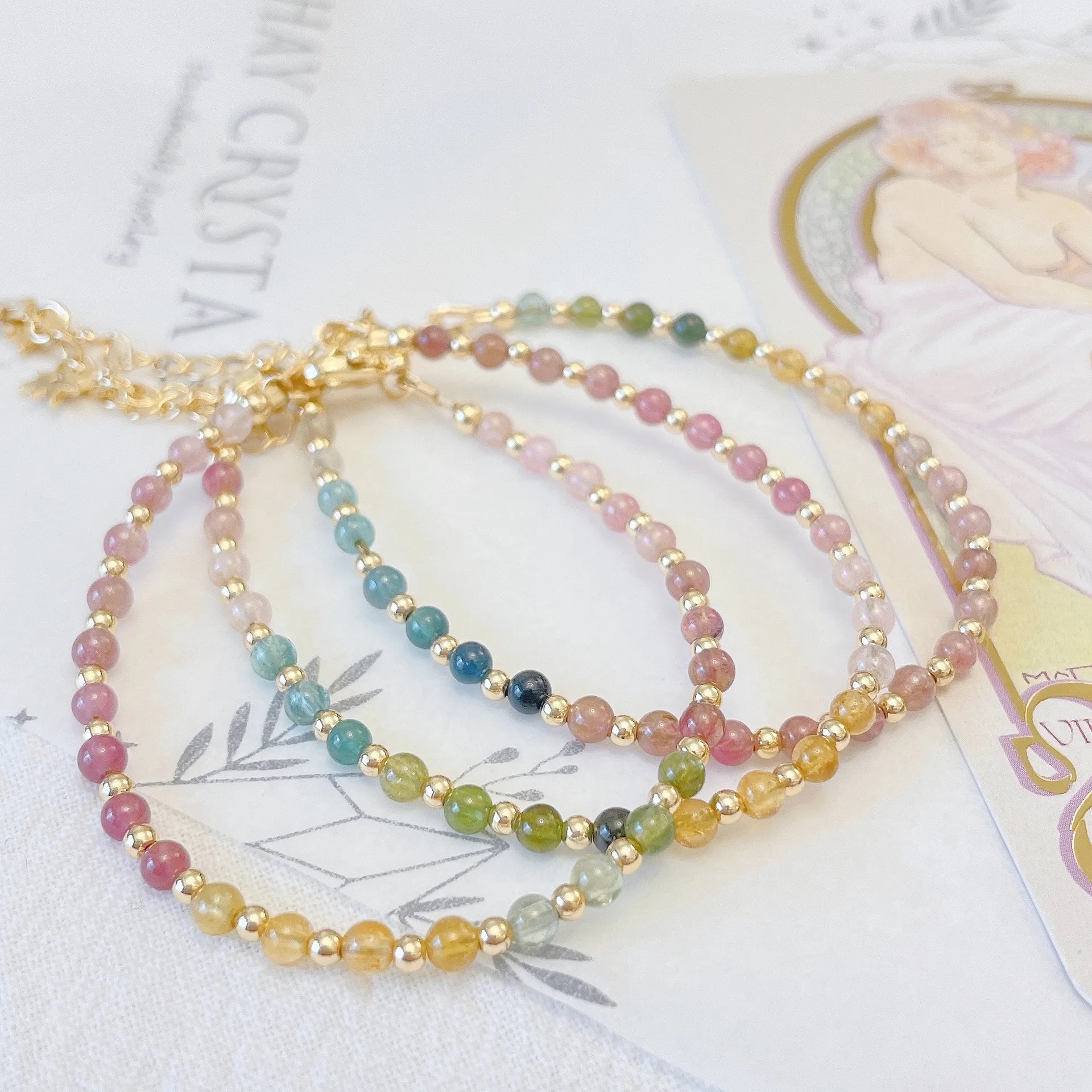 全能量 | 稀有冰透彩虹碧璽《原附扣式：龍蝦扣》