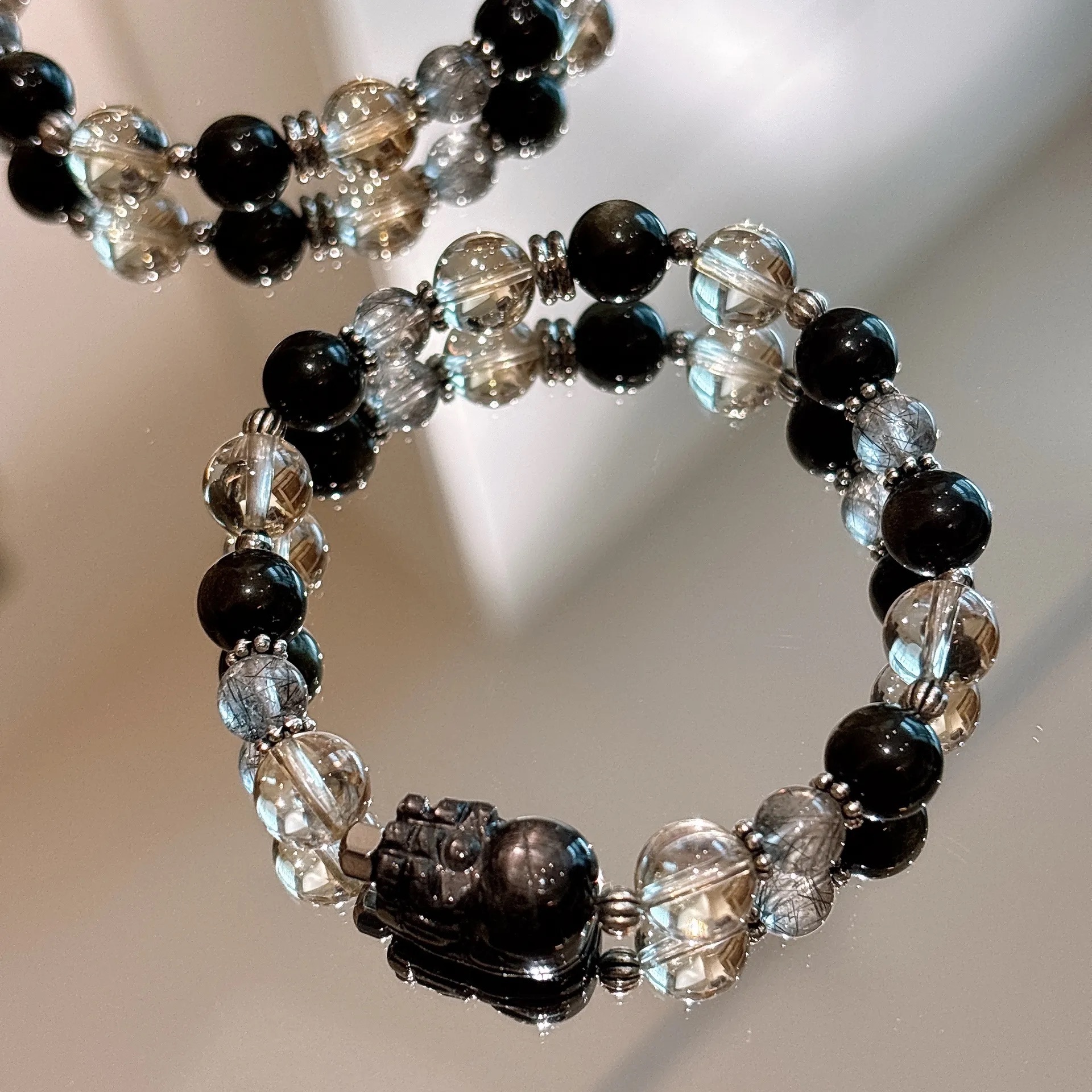 招財避邪 | 小黑皮PRO | 黑曜石《彈力繩款》