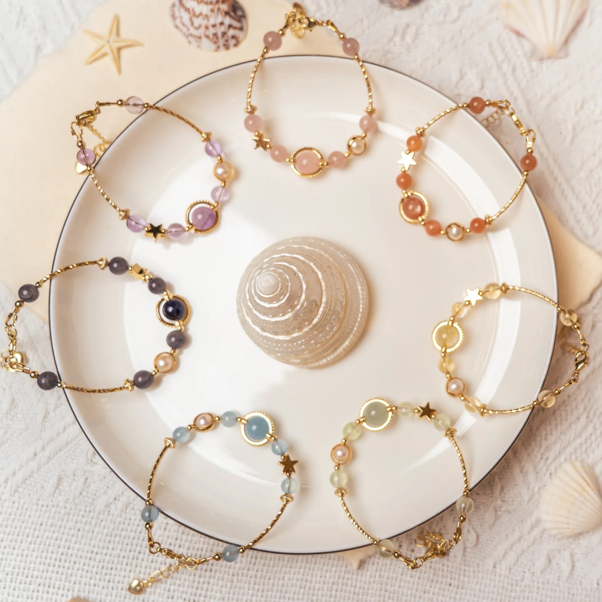 星座守護石系列 | 天蠍座 | 水晶手鍊《原附扣式：龍蝦扣》