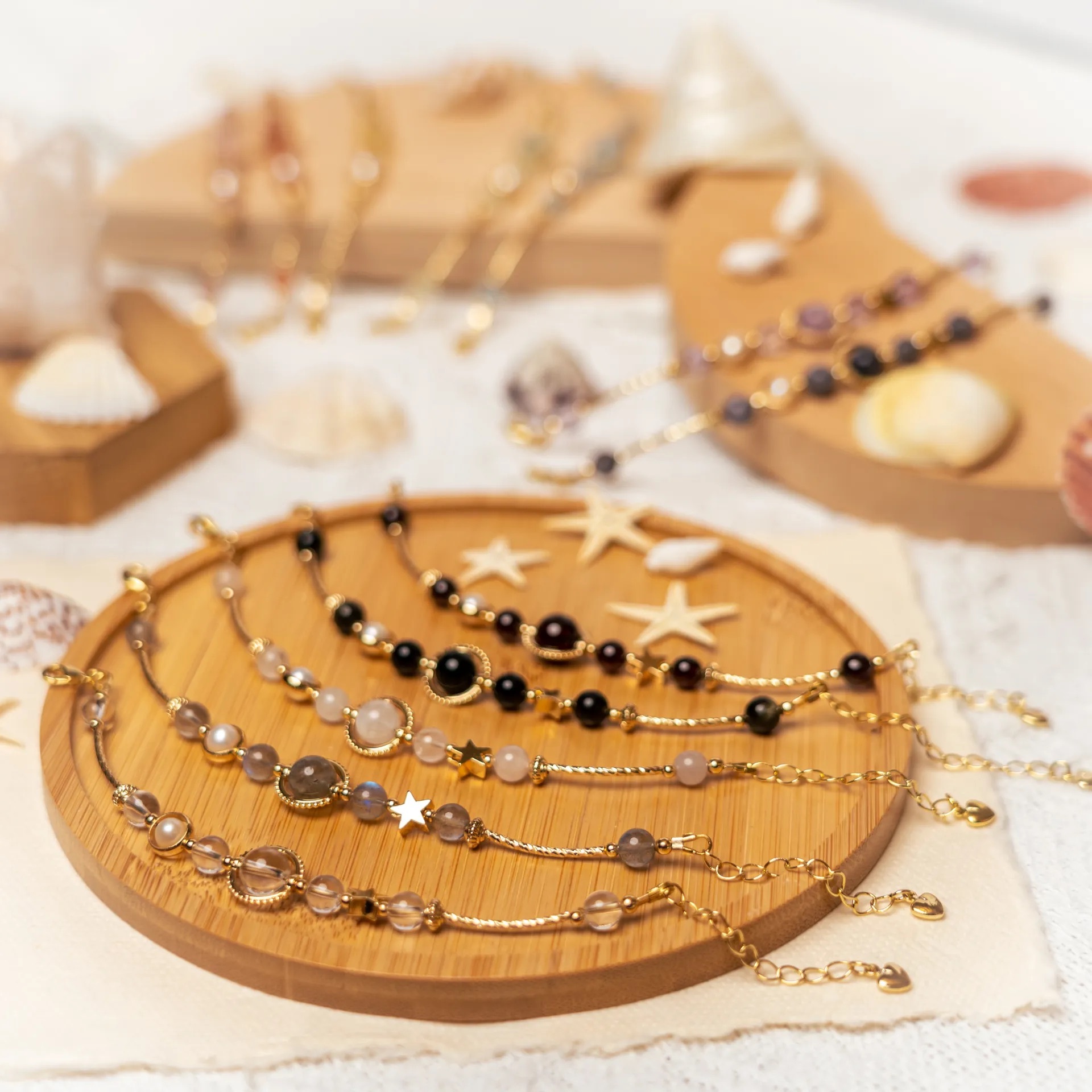 星座守護石系列 | 魔羯座 | 水晶手鍊《原附扣式：龍蝦扣》