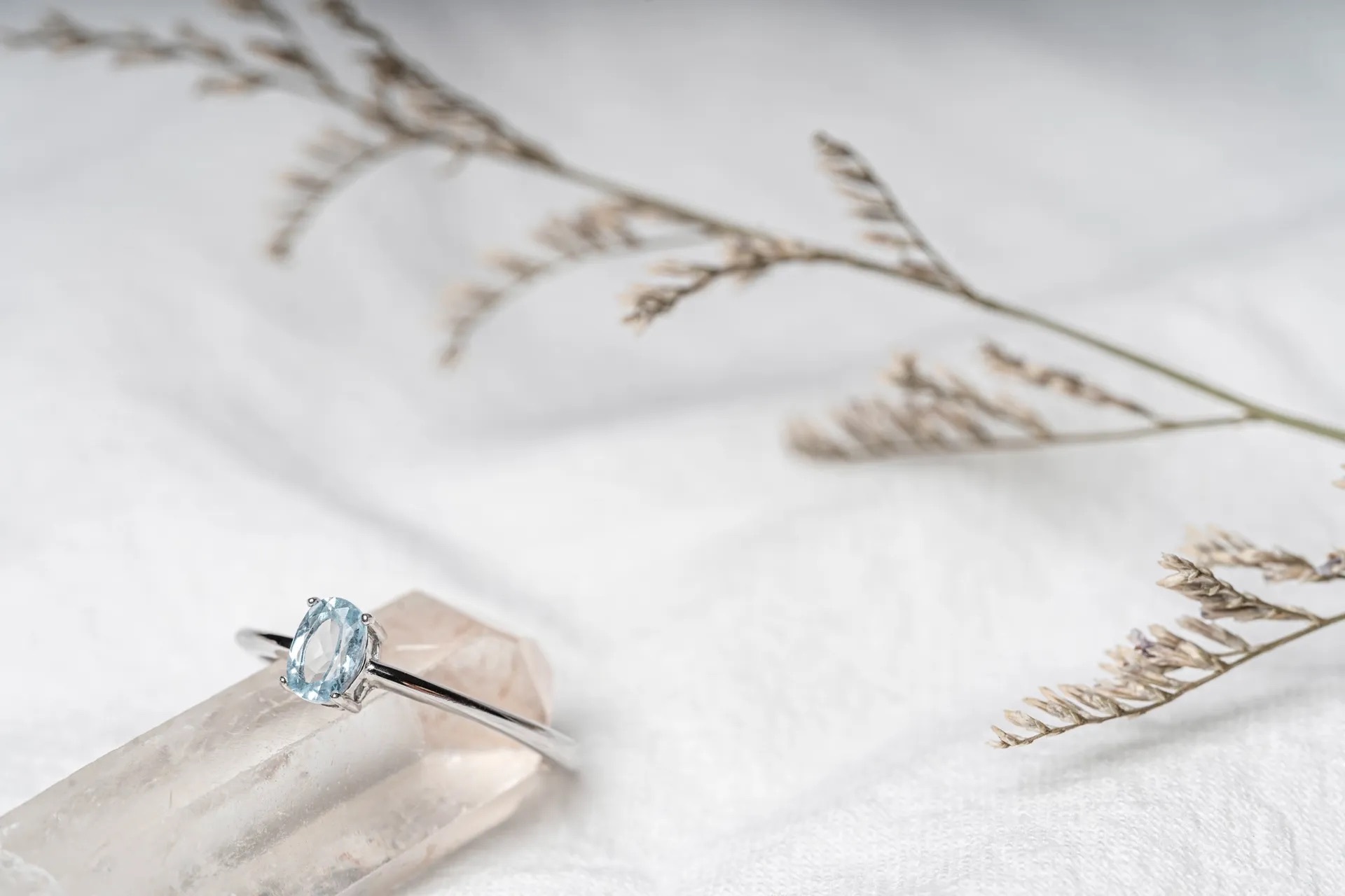 S925銀戒指 | 海平面｜海藍寶 |  三月誕生石