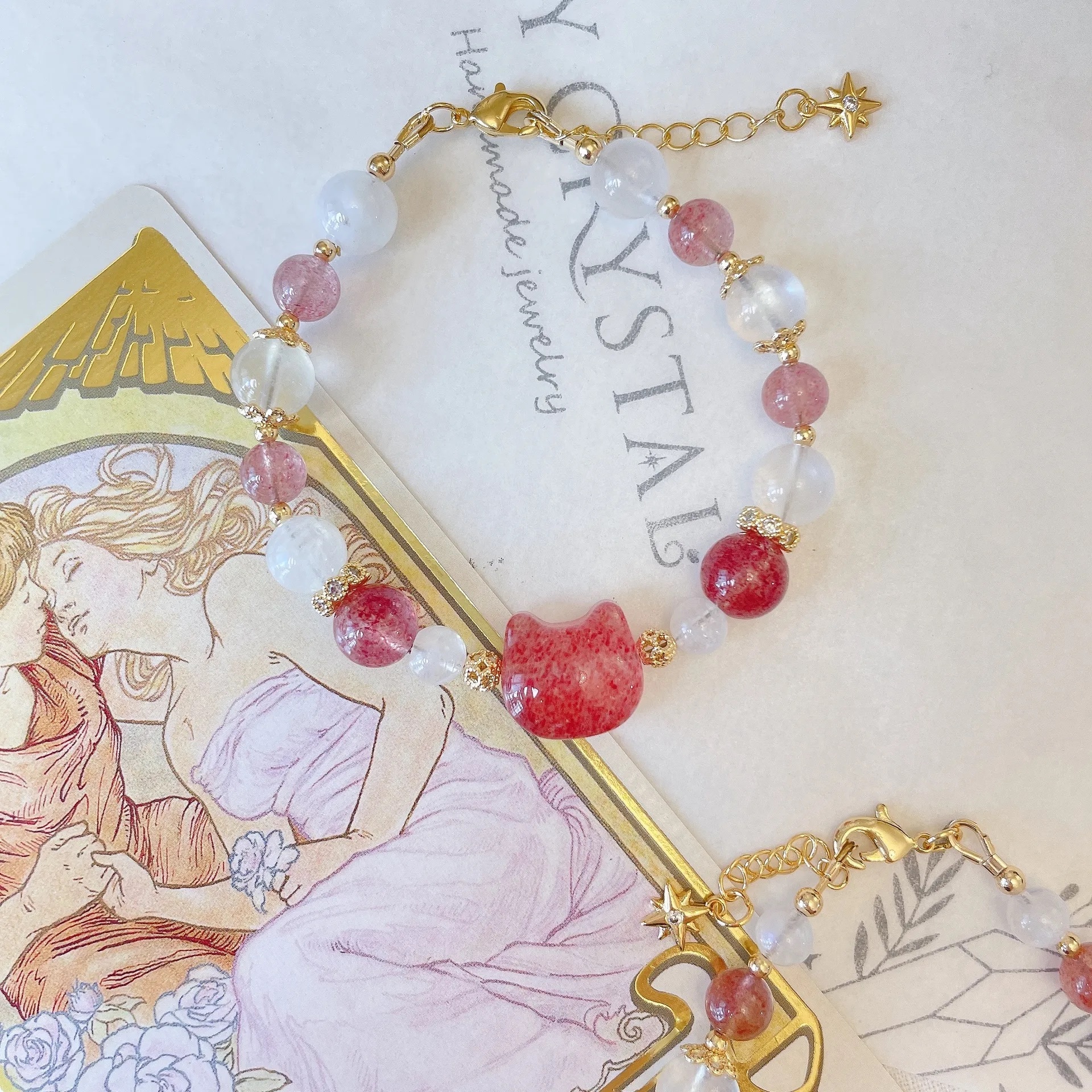 招桃花好人緣| 草莓果醬 | 貓咪款《原附扣式：龍蝦扣》