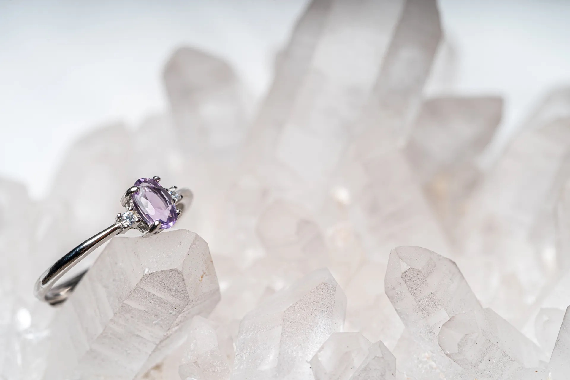 S925銀戒指 | 魔方｜紫水晶｜二月誕生石