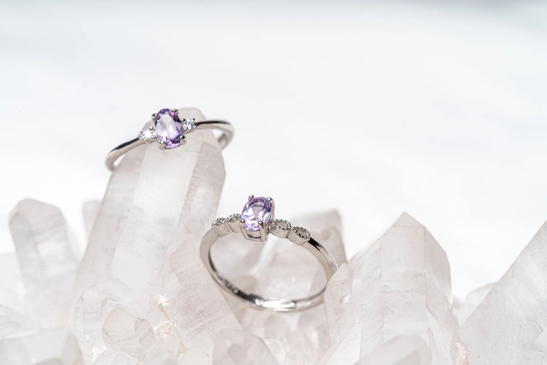 S925銀戒指 | 魔方｜紫水晶｜二月誕生石