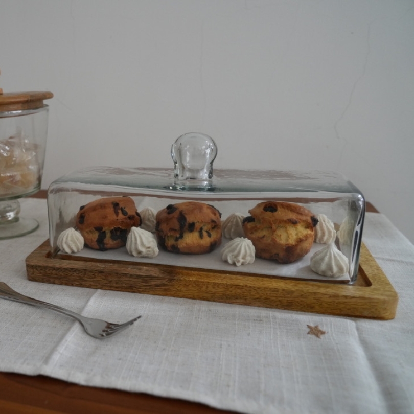 日本 magnet WAFFEL'S 木頭玻璃罩盤【長方形】