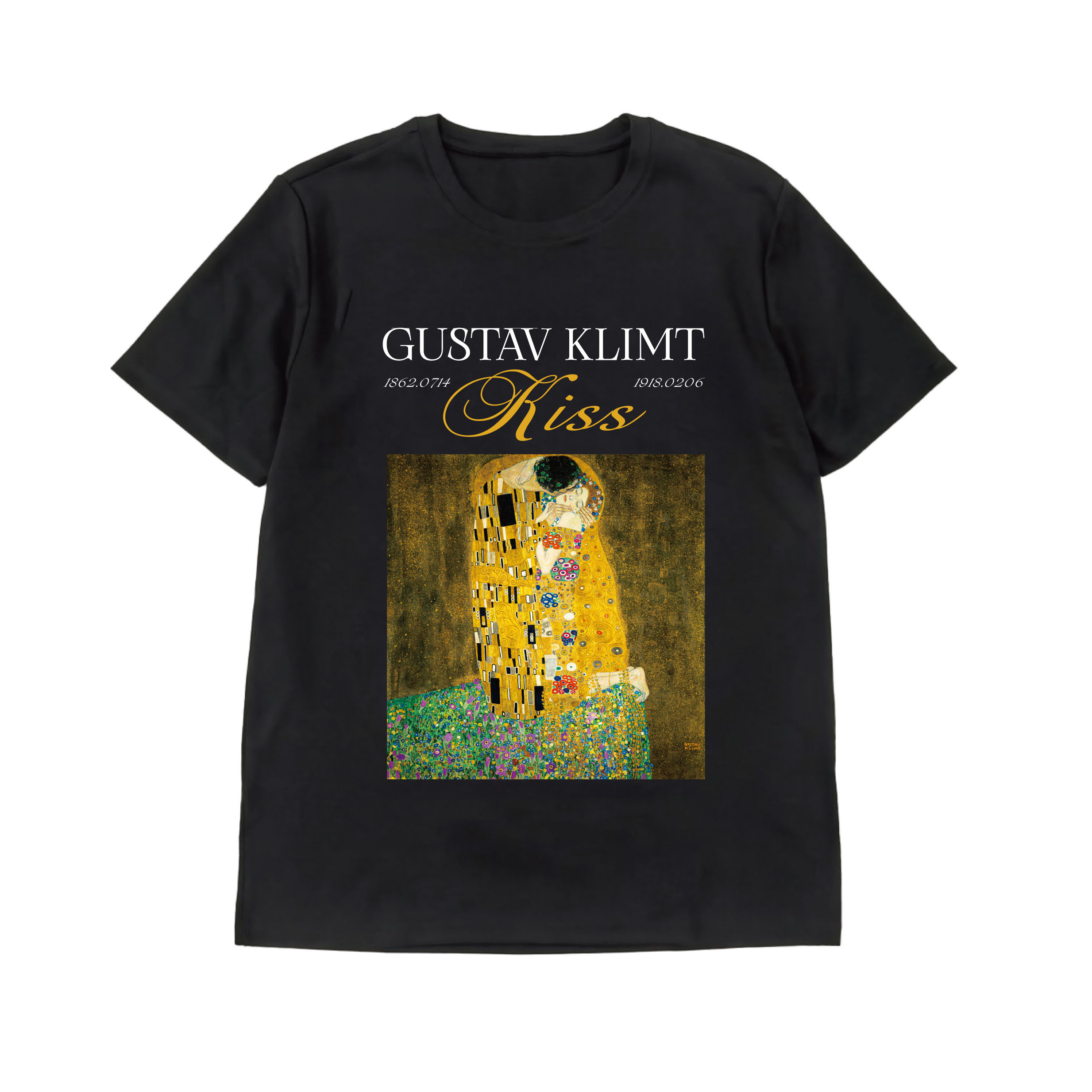 藝術T恤 (新)｜克林姆《吻》黑