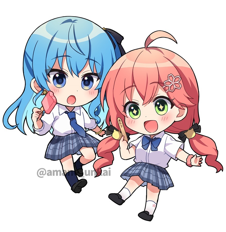 C104「同人代購」「Melonbooks代購」金星コーラ - 雲海あまね - miComet【さくらみこ・星街すいせい】しらけん夏服ver.　アクリルキーホルダー