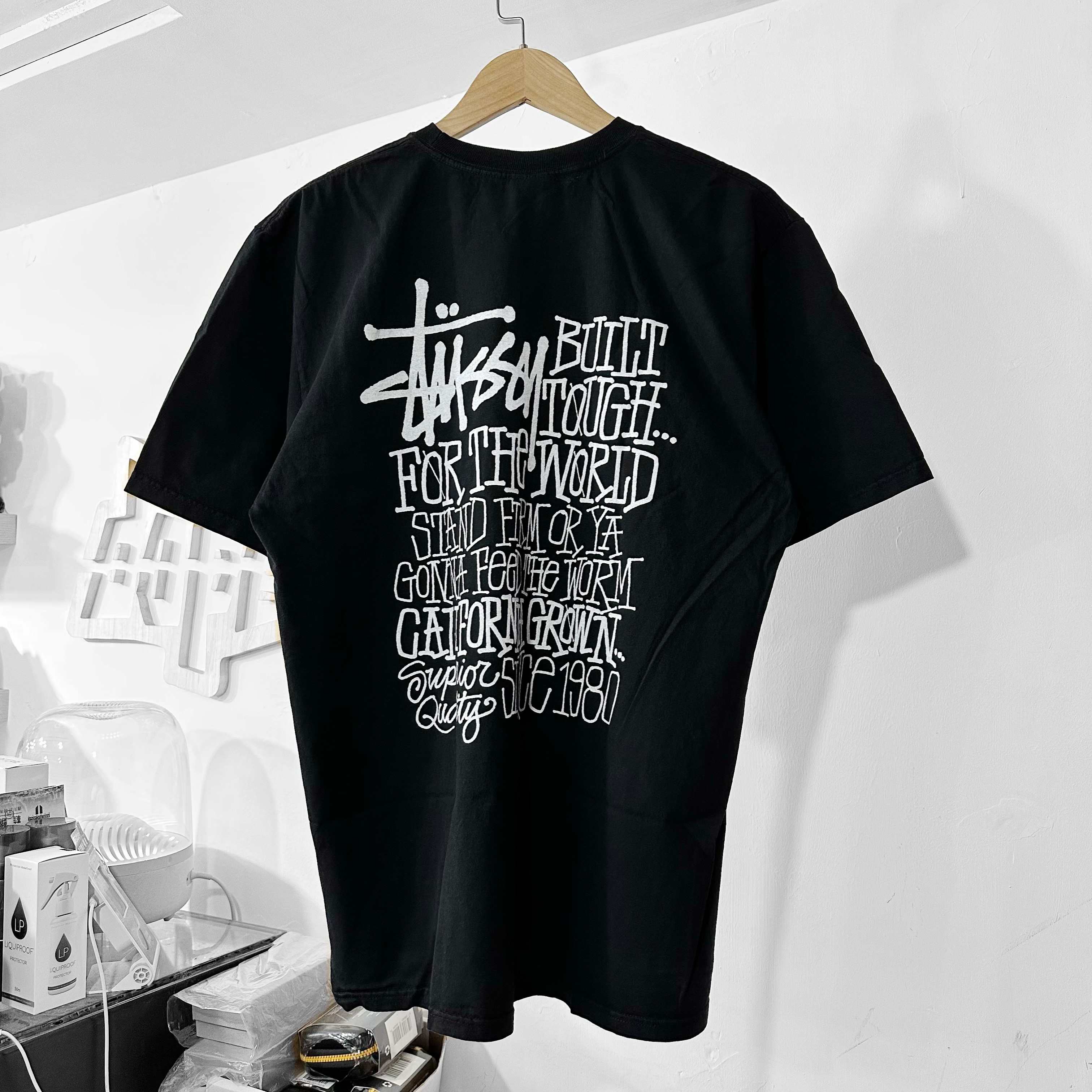 STÜSSY  California Grown Pig. Dyed Tee (Black)