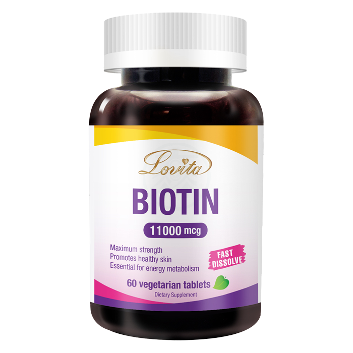 Lovita 愛維他 生物素11000mcg  60錠/瓶  素食,biotin,維他命H,維生素B7