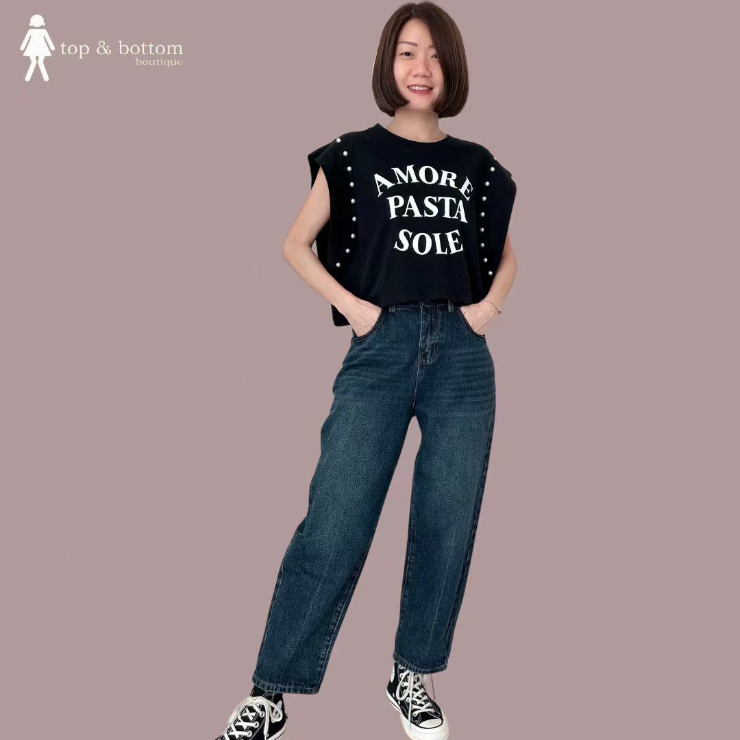 BUTTON BOYFRIEND JEANS