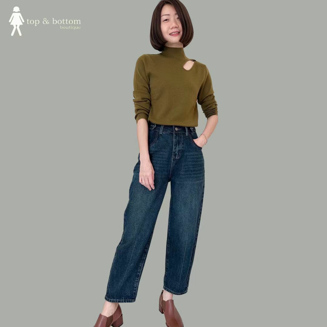 BUTTON BOYFRIEND JEANS