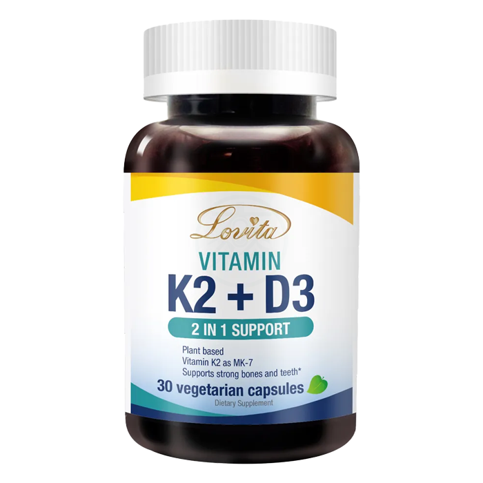 Lovita愛維他 維生素K2+D3素食膠囊  30顆/瓶 全素