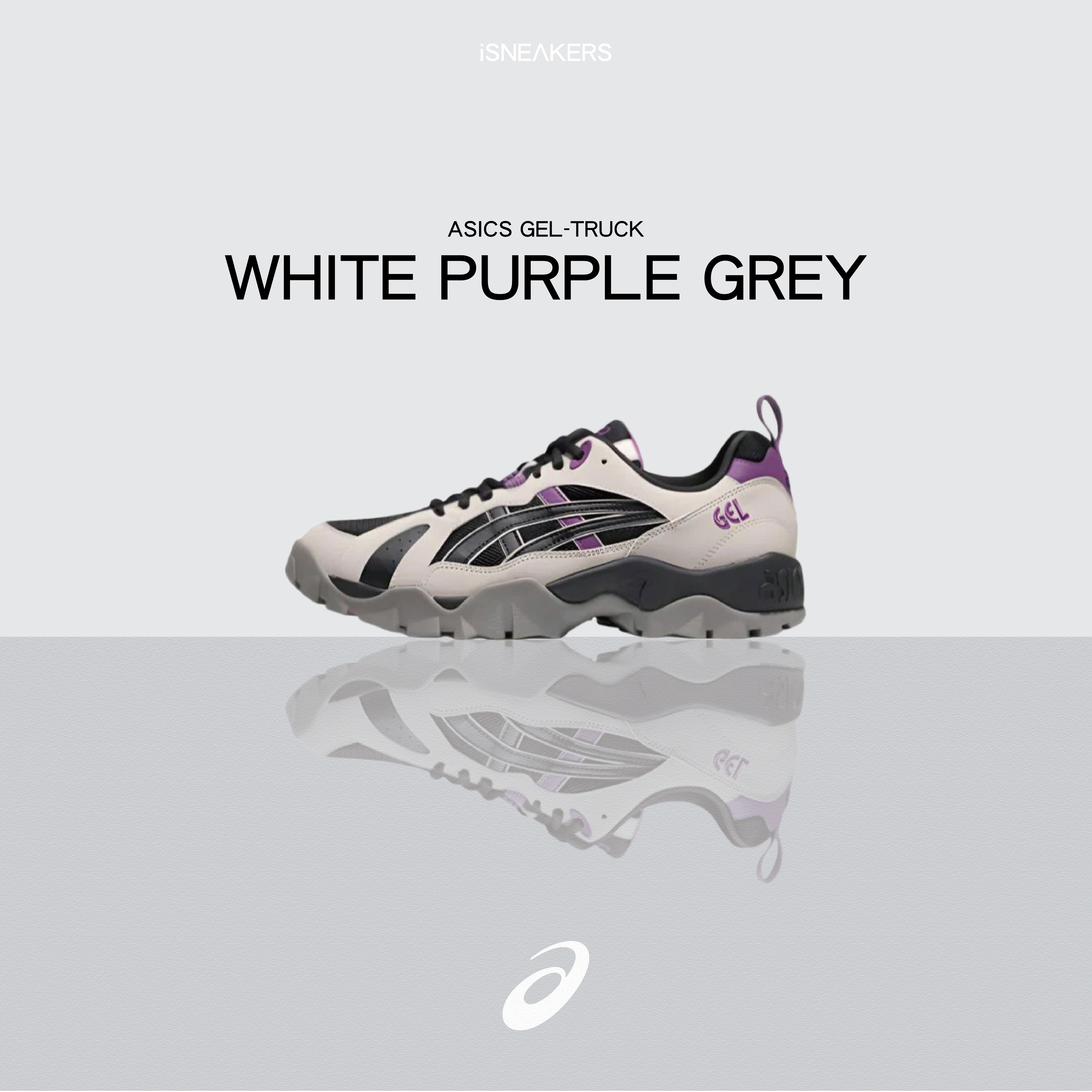 iSNEAKERS｜Asics Gel-Truck "White Purple Grey" 灰紫 1203A485-001