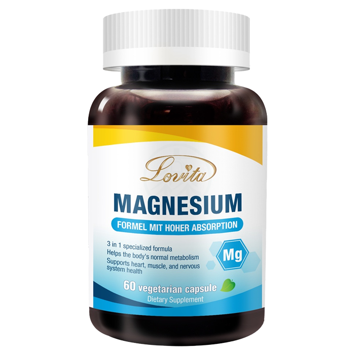 Lovita愛維他 複方鎂 500mg 60顆/瓶  素食膠囊 (氧化鎂,甘胺酸鎂,檸檬酸鎂)
