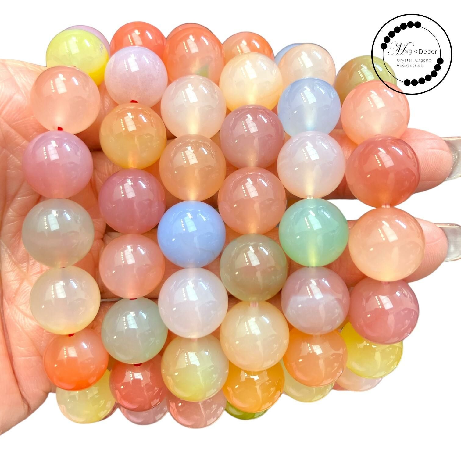 251115 -C15 12mm++糖果彩鹽源瑪瑙手串