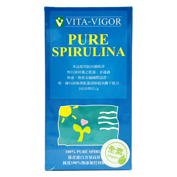 [維格VITA-VIGOR] 活力純淨藍藻錠(螺旋藻) 200mg*500粒/瓶