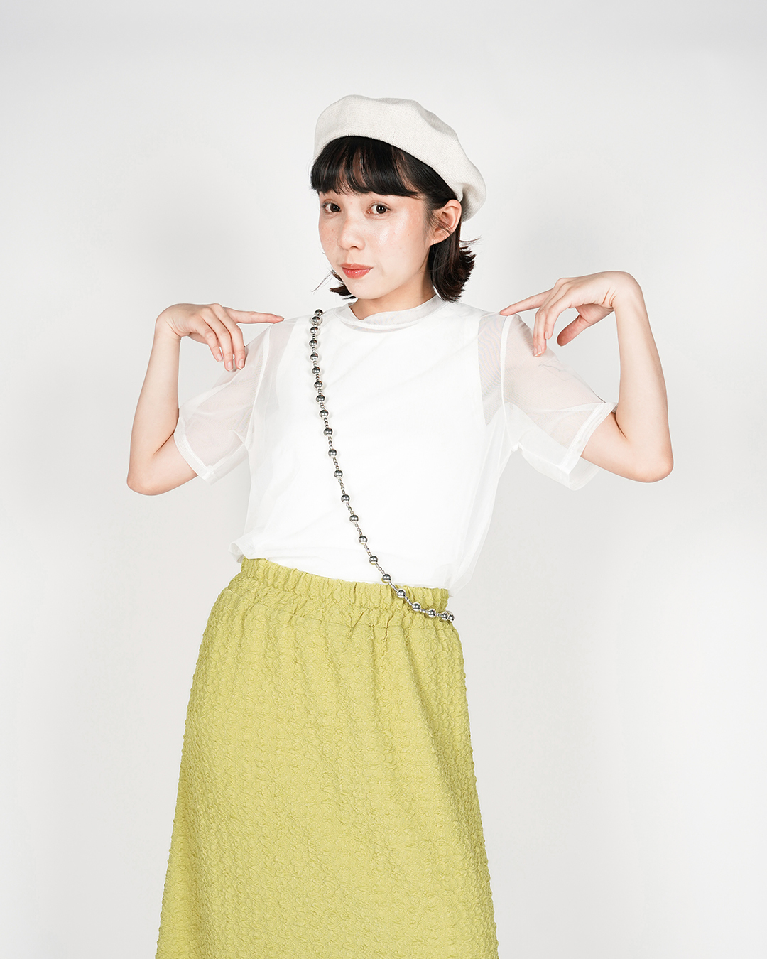 薄紗短袖Tee外搭