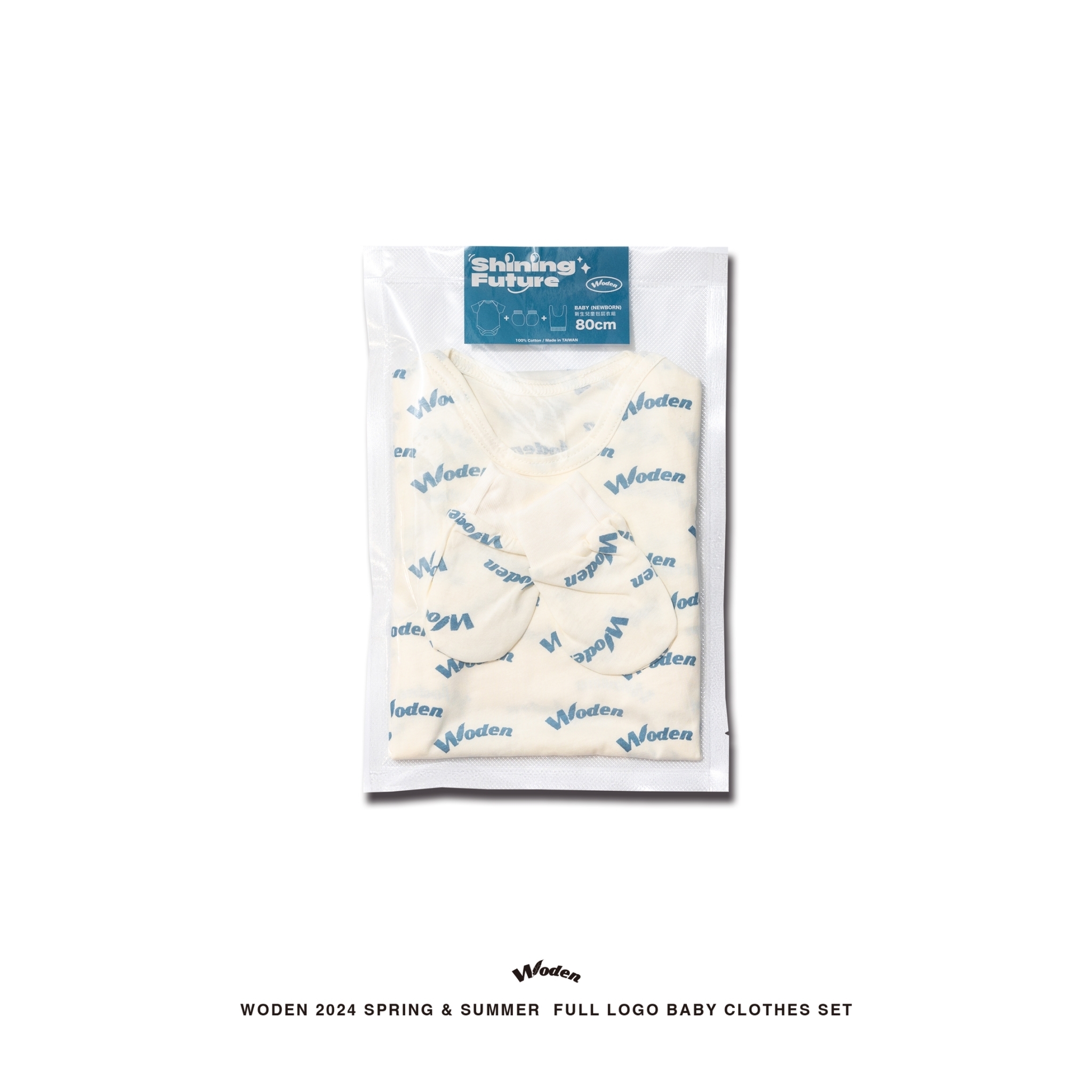 WODEN 2024 Spring & Summer 058 Full LOGO Baby Clothes Set