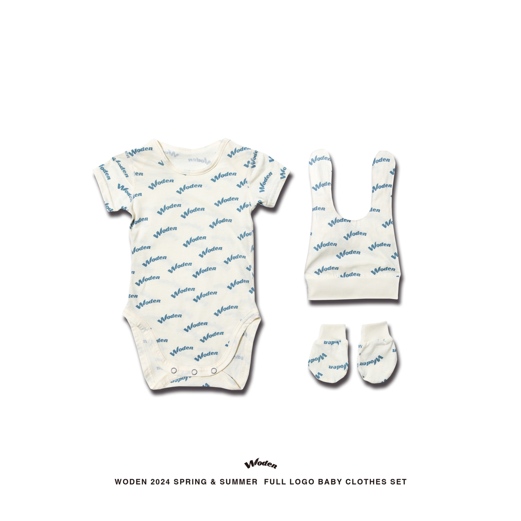 WODEN 2024 Spring & Summer 058 Full LOGO Baby Clothes Set