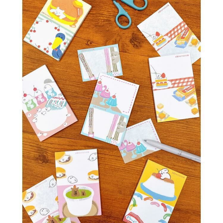 Furukawashiko x Loft Memo－Sweets and Snacks Animals Series | ** 5 sheets**