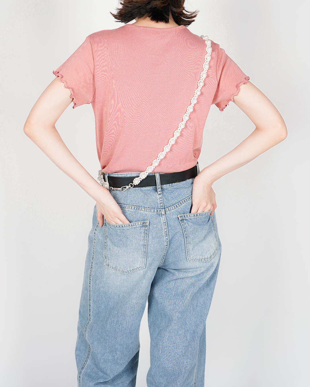 洗水刷色淺牛仔褲