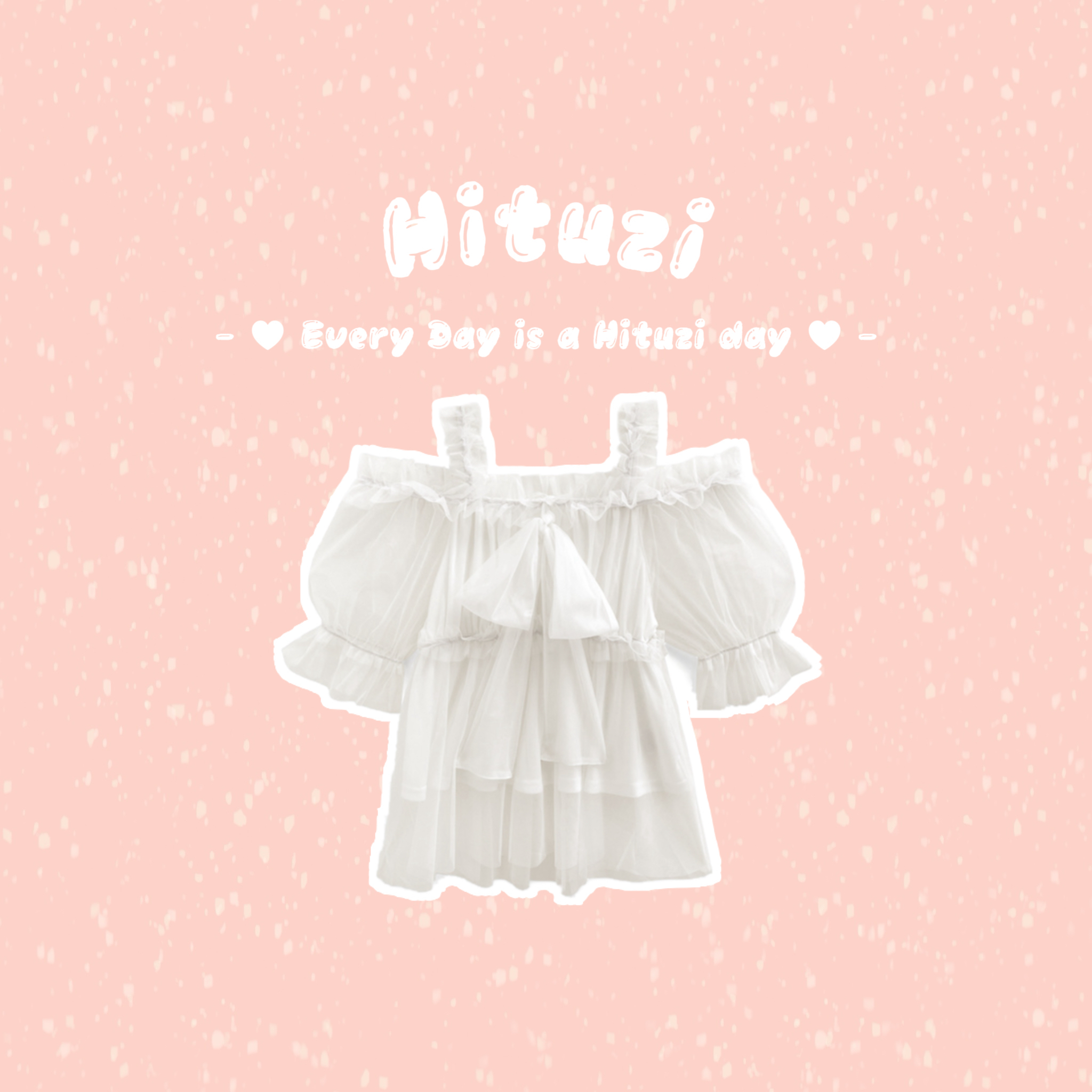 露肩薄紗蝴蝶結上衣