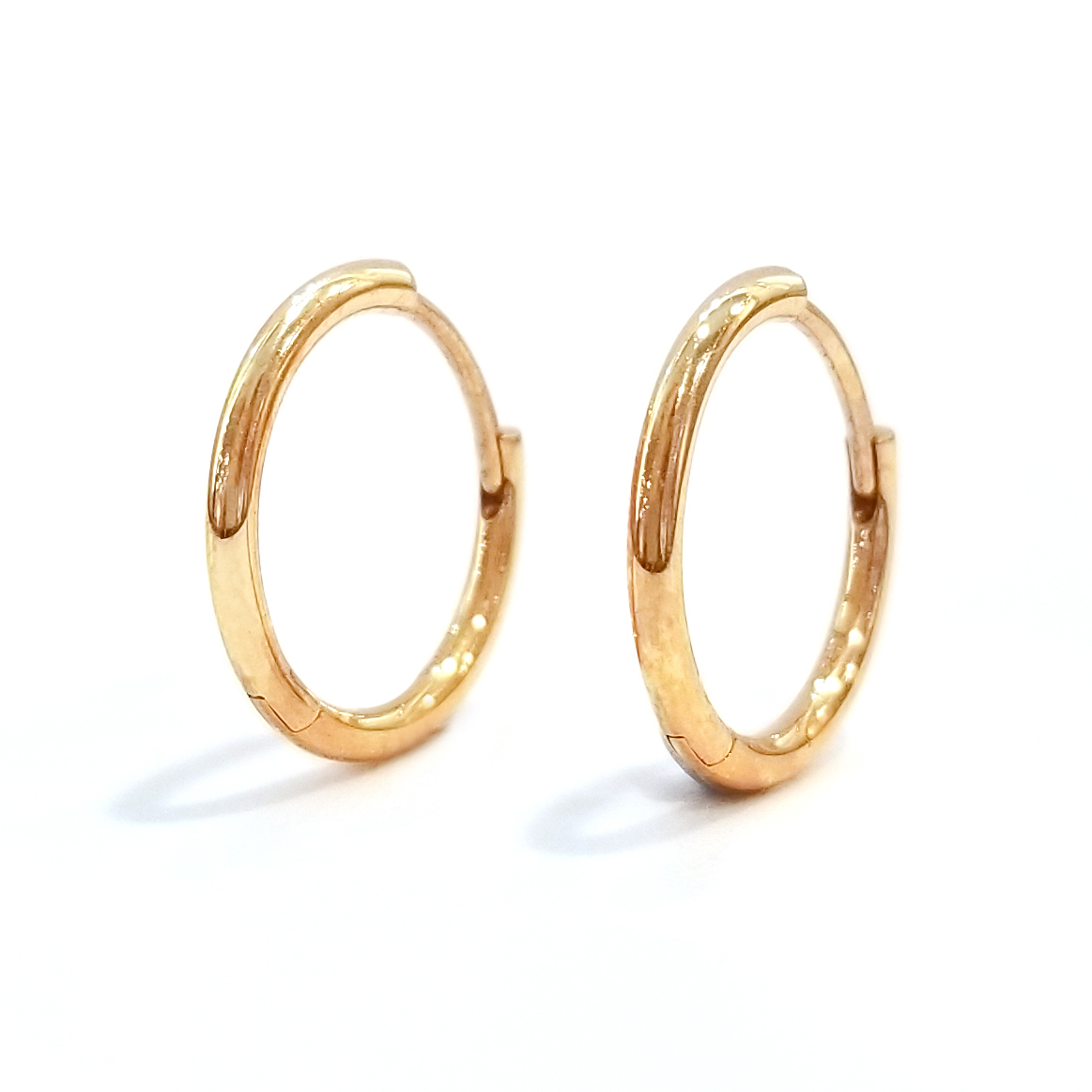 18K玫瑰金耳圈耳環