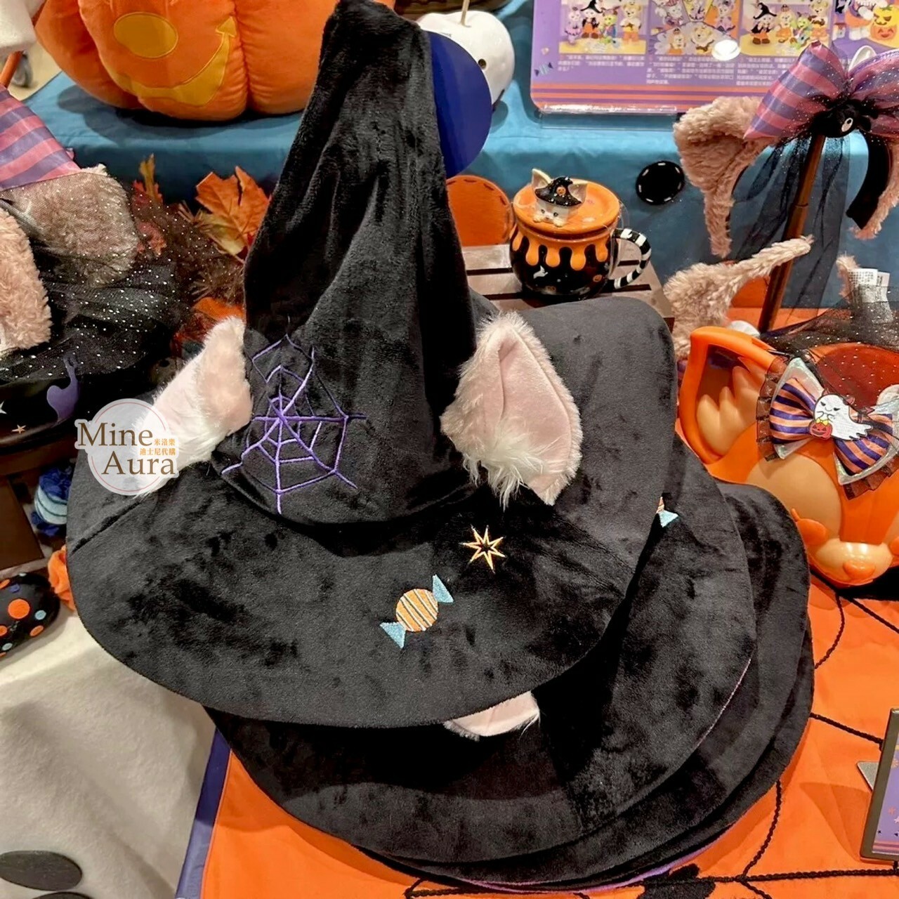 (限時特價) 2023萬聖節限定 達菲 Duffy 和朋友們系列 玲娜貝兒 Lina bell 立體耳朵 女巫 造型帽 帽子 -上海迪士尼樂園