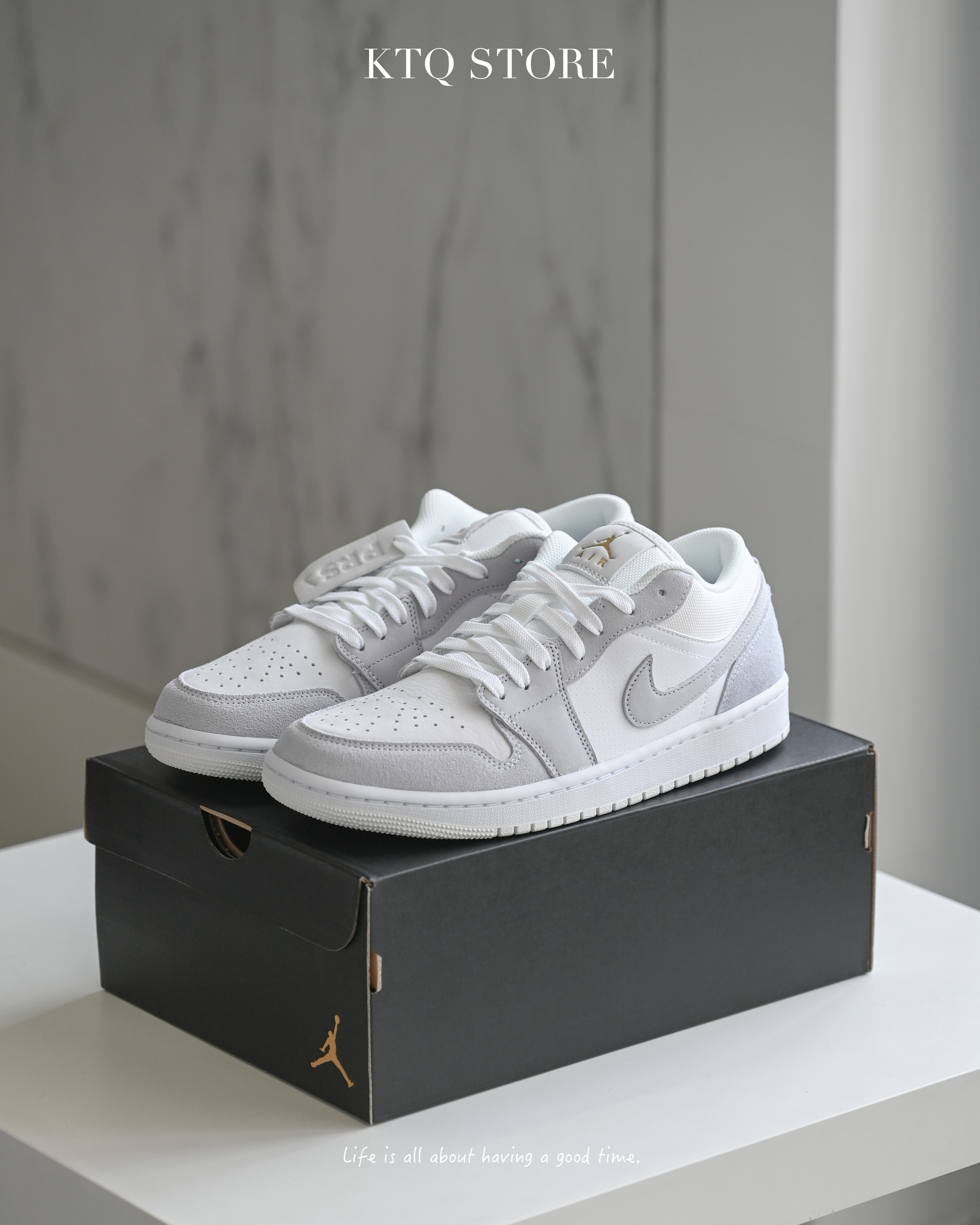 KTQ STORE ‧ Air Jordan 1 Low Paris 巴黎灰藍麂皮特殊色 CV3043-100