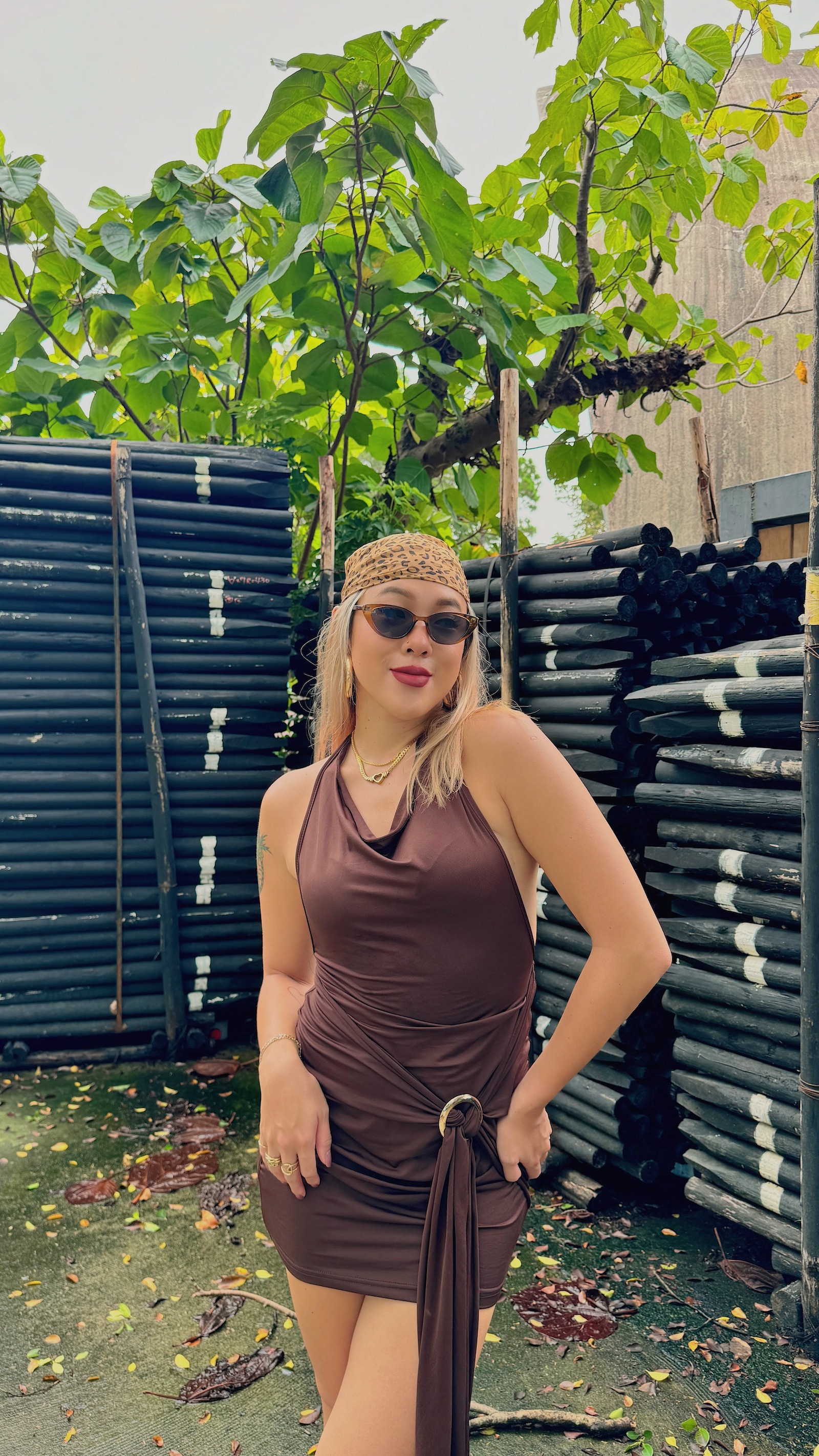 美式復古豹紋方巾