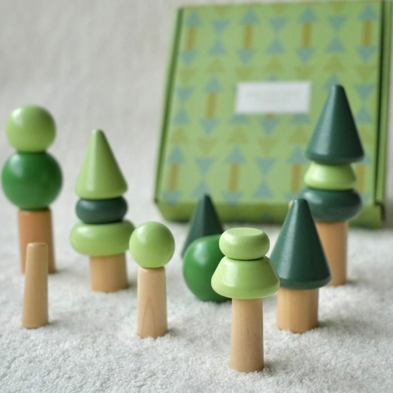 日本 Adnil LAND 平衡木頭積木【森林】