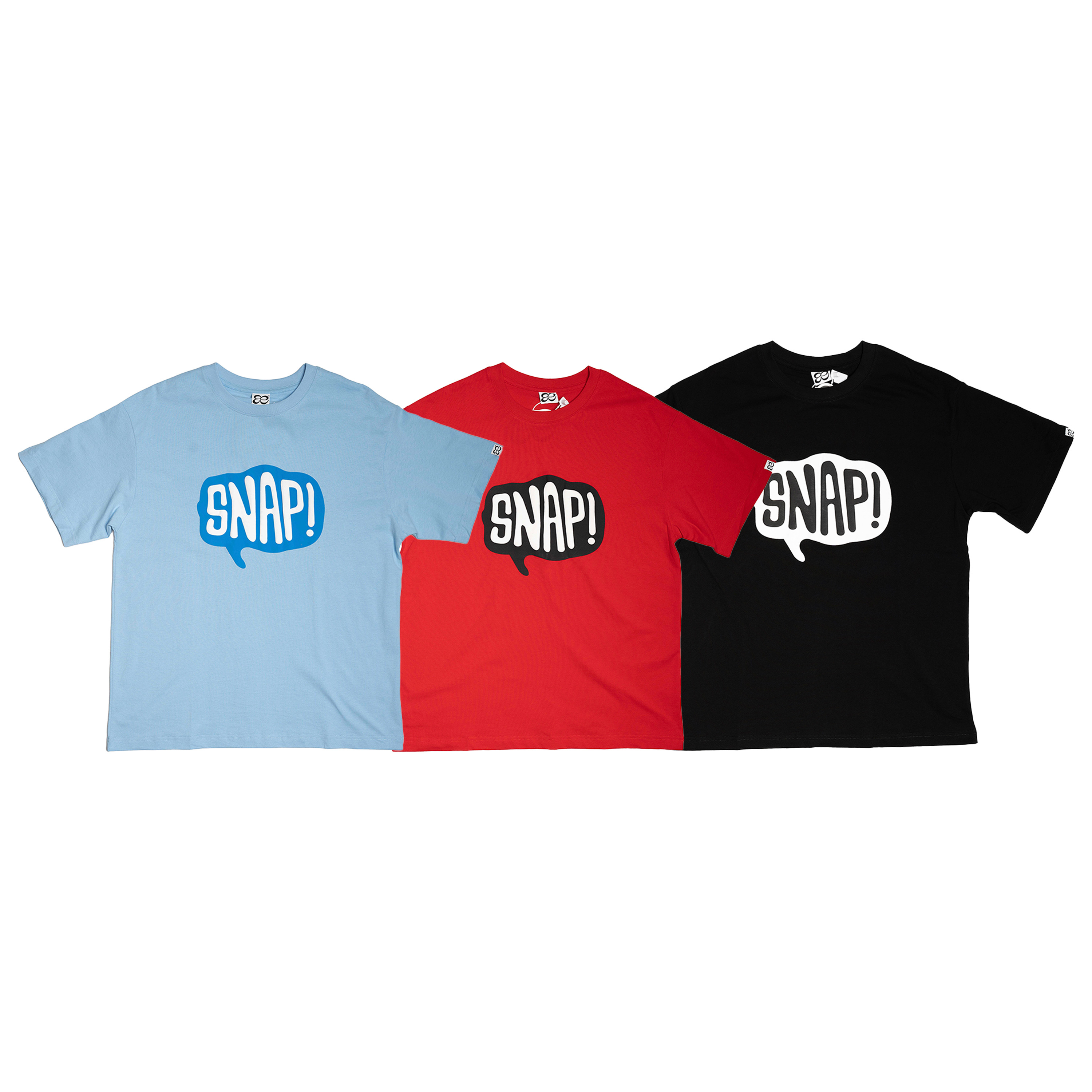 OHSNAP / 發泡 Logo Tee - 黑色, 紅色 ,藍色
