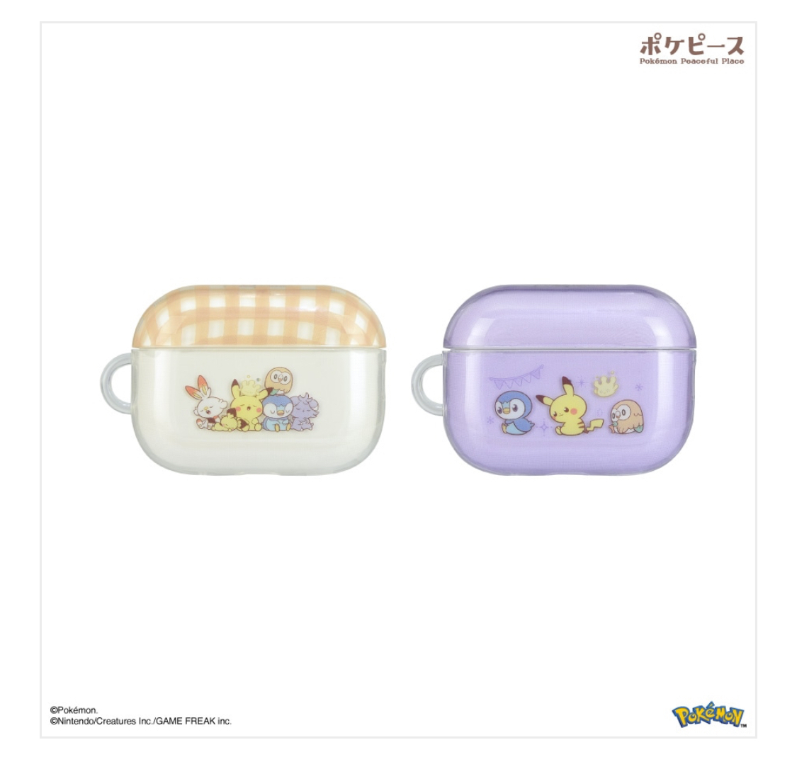 日本限定 寶可夢 Pocket Monster Pokepiece AirPods Pro（第 2 代）/AirPods Pro 相容軟殼 保護殼