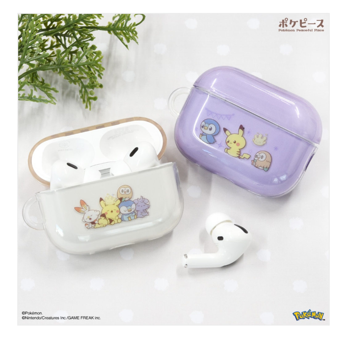 日本限定 寶可夢 Pocket Monster Pokepiece AirPods Pro（第 2 代）/AirPods Pro 相容軟殼 保護殼