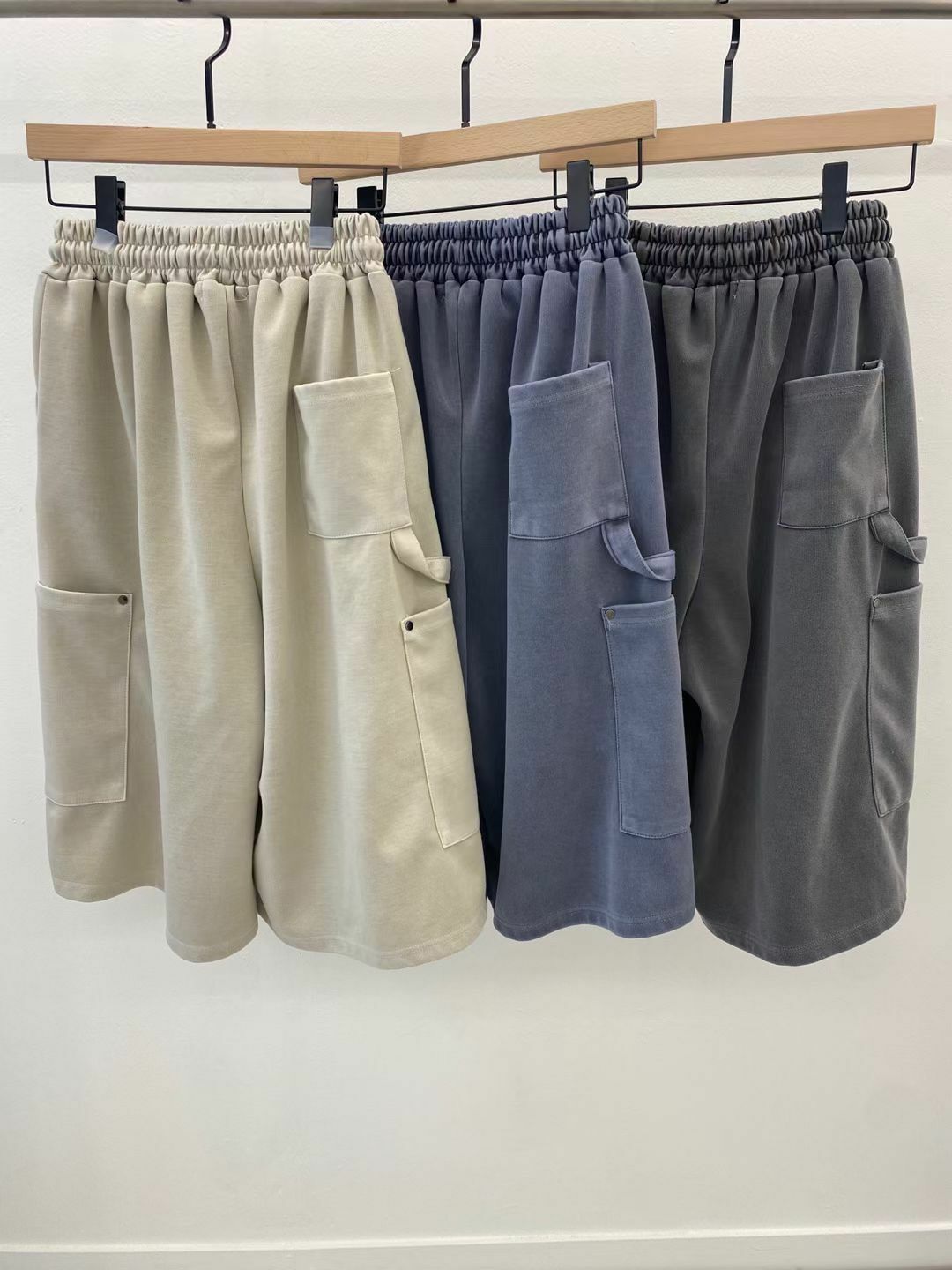 淨色洗水棉質短褲 And More-044P