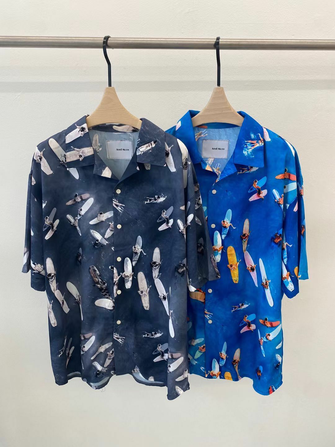 衝浪板圖案短袖恤衫 And More-046S