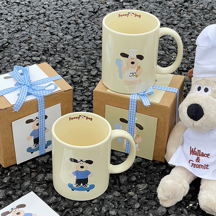 《80565》掌門狗狗阿高奶油馬克杯/340ml