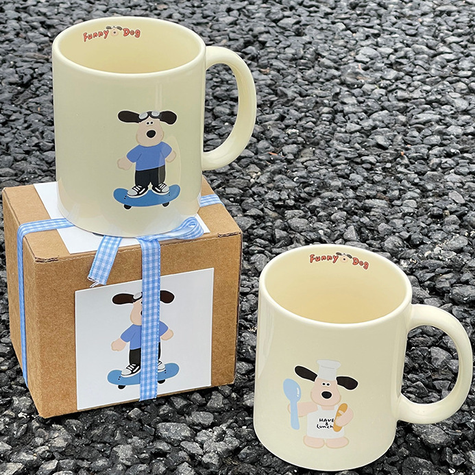 《80565》掌門狗狗阿高奶油馬克杯/340ml