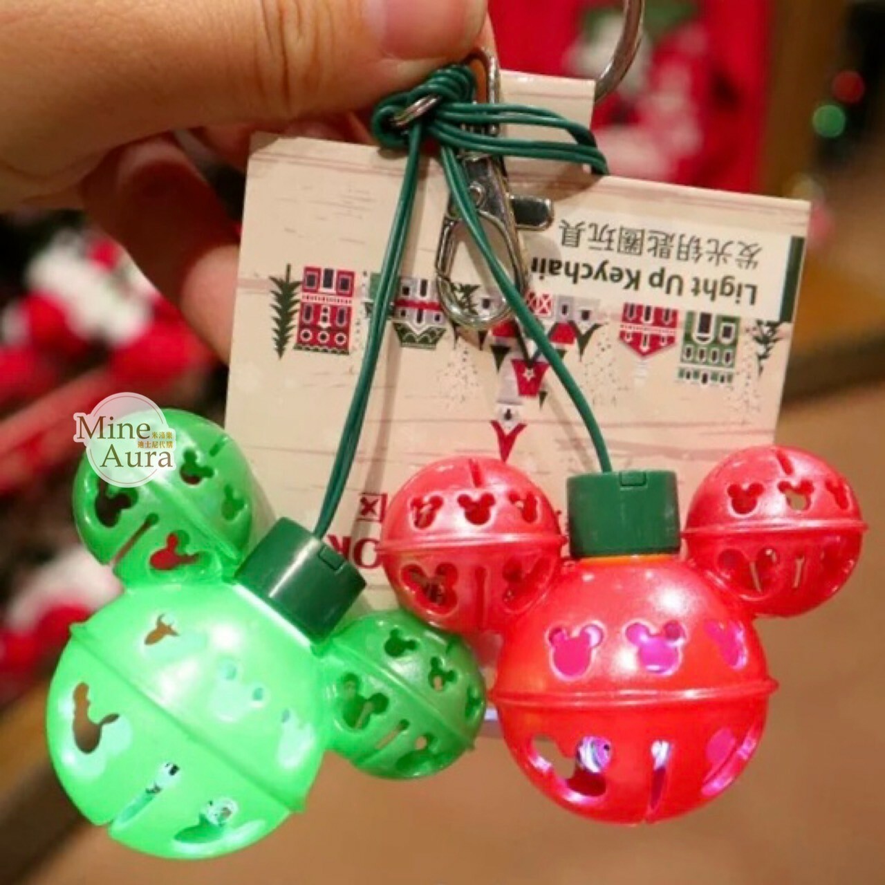 (特價現貨) 米奇 Mickey 米奇頭 插頭造型 發光 鑰匙圈 吊飾 -上海迪士尼樂園