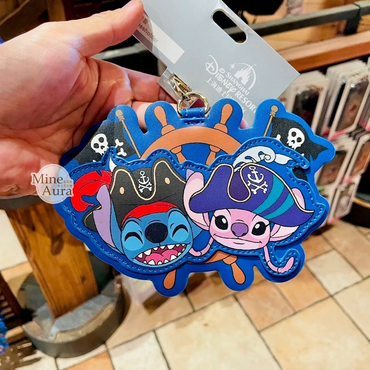 海盜系列 史迪奇 Stitch 安琪拉 Angel 造型 行李 吊牌 星際寶貝 Lilo & Stitch -上海迪士尼樂園