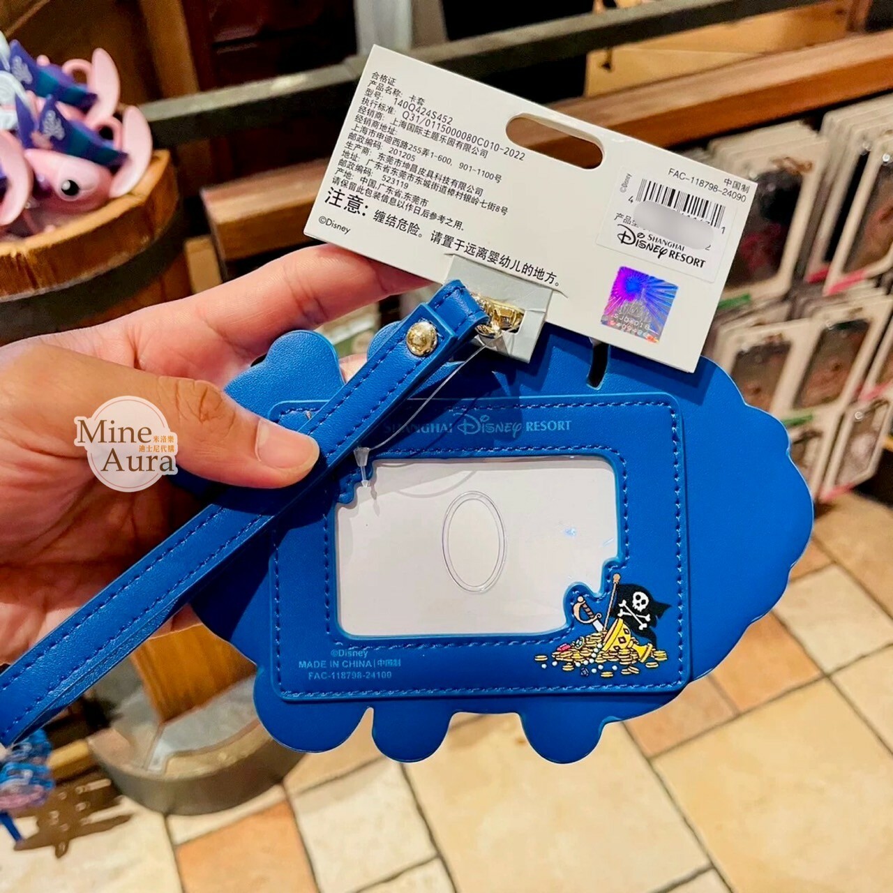 海盜系列 史迪奇 Stitch 安琪拉 Angel 造型 行李 吊牌 星際寶貝 Lilo & Stitch -上海迪士尼樂園