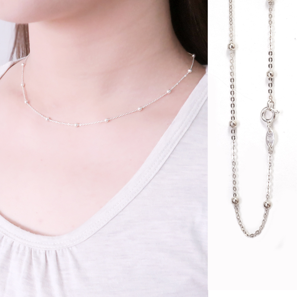 細緻滿天星銀珠項鍊 925純銀項鍊 珠珠項鍊