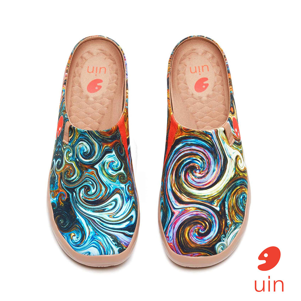 【 Uin 】西班牙原創設計 | 星旋 彩繪 半拖  男鞋 彩繪鞋 休閒鞋 懶人鞋