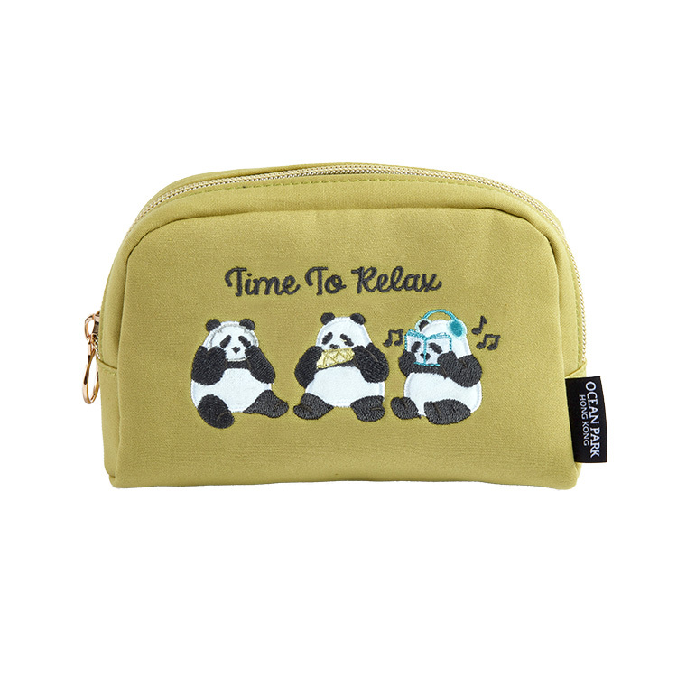 Panda Cosmetic Bag - Green