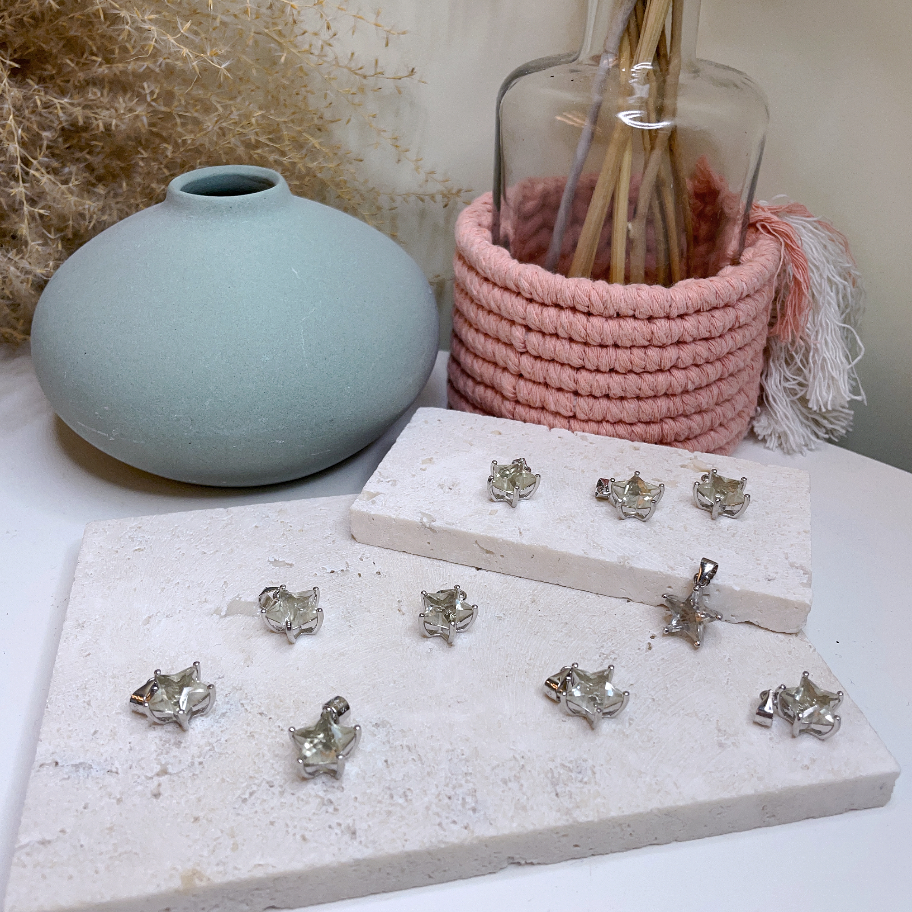 純銀利比亞隕石星星吊墜