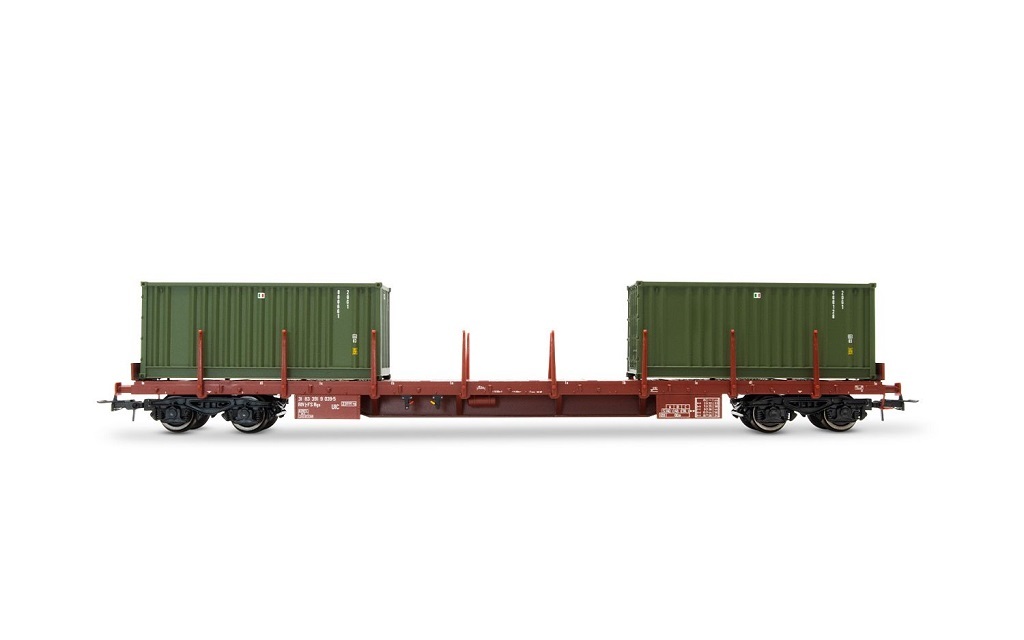 Rivarossi HR6612 HO規 2平板車+2貨櫃+2坦克