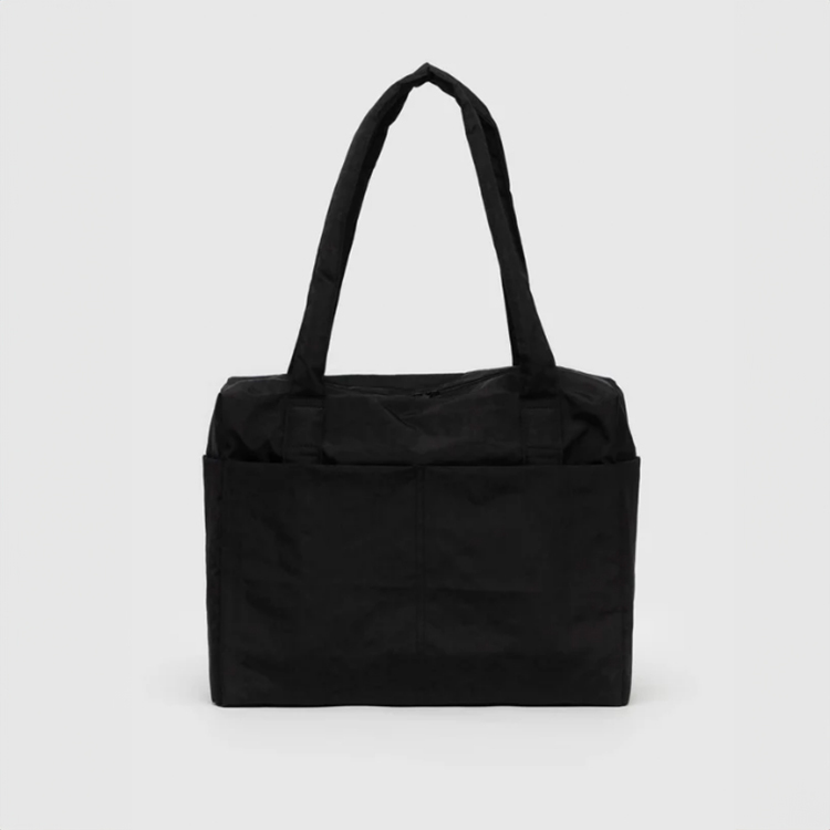 美國 BAGGU 尼龍登機旅行托特包 黑色 (S)