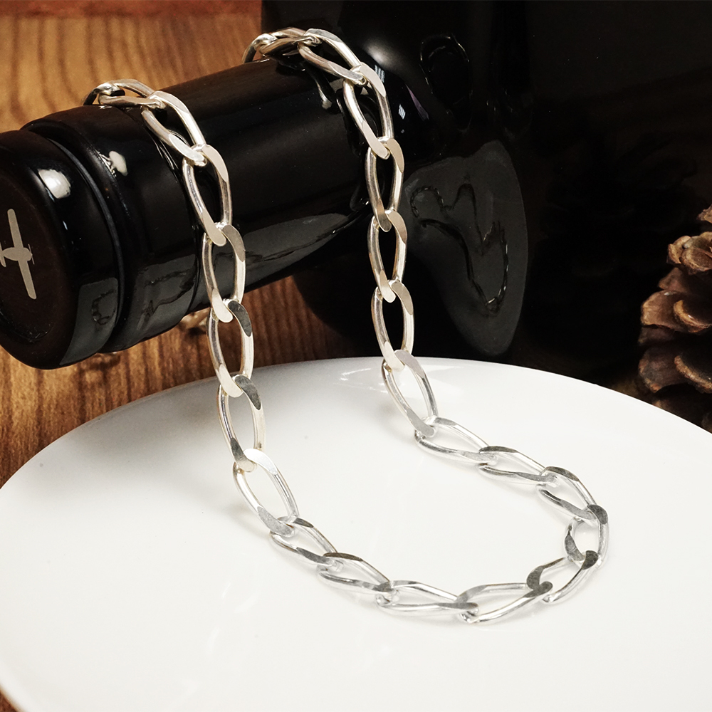 寬版繩索項鍊 輕量設計(5.8mm寬) 925純銀項鍊 搭配鍊 純銀鍊 男生項鍊