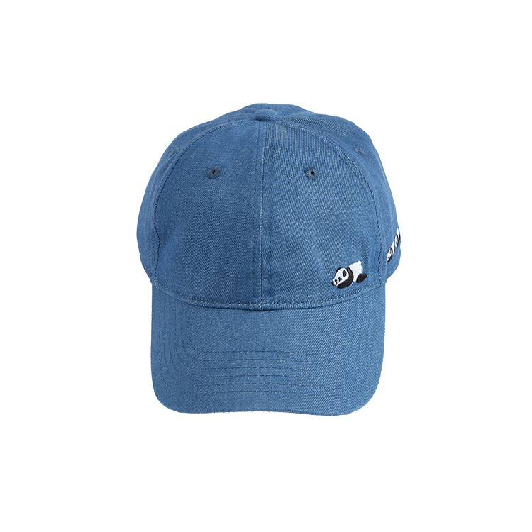 Panda Lying Down Cap - Light Blue