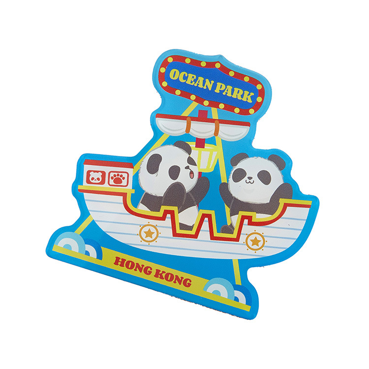 Panda With Sailboat Acrylic Magnet